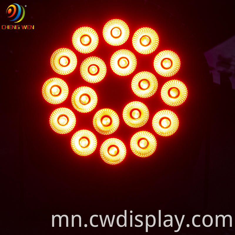 18pcs Waterproof Flat Led Par Light